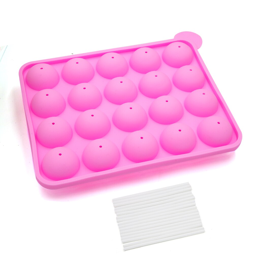 Moldes redondos de silicona para hacer piruletas, herramientas para hornear pasteles, 20 agujeros