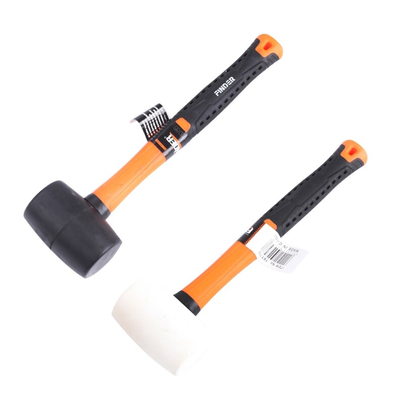 A Durable Solid Rubber Mallet For Floor Carpentry. Ergonomic Grip Hammer Mallet Soft Hitting Hand Tool Accessory