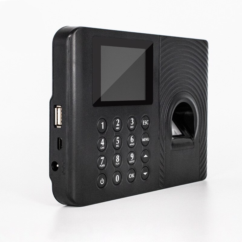 A10 Fingerprint Time Attendance System Clock Recorder Employee Recognition Recording Device Electronic Machine(EU Plug)