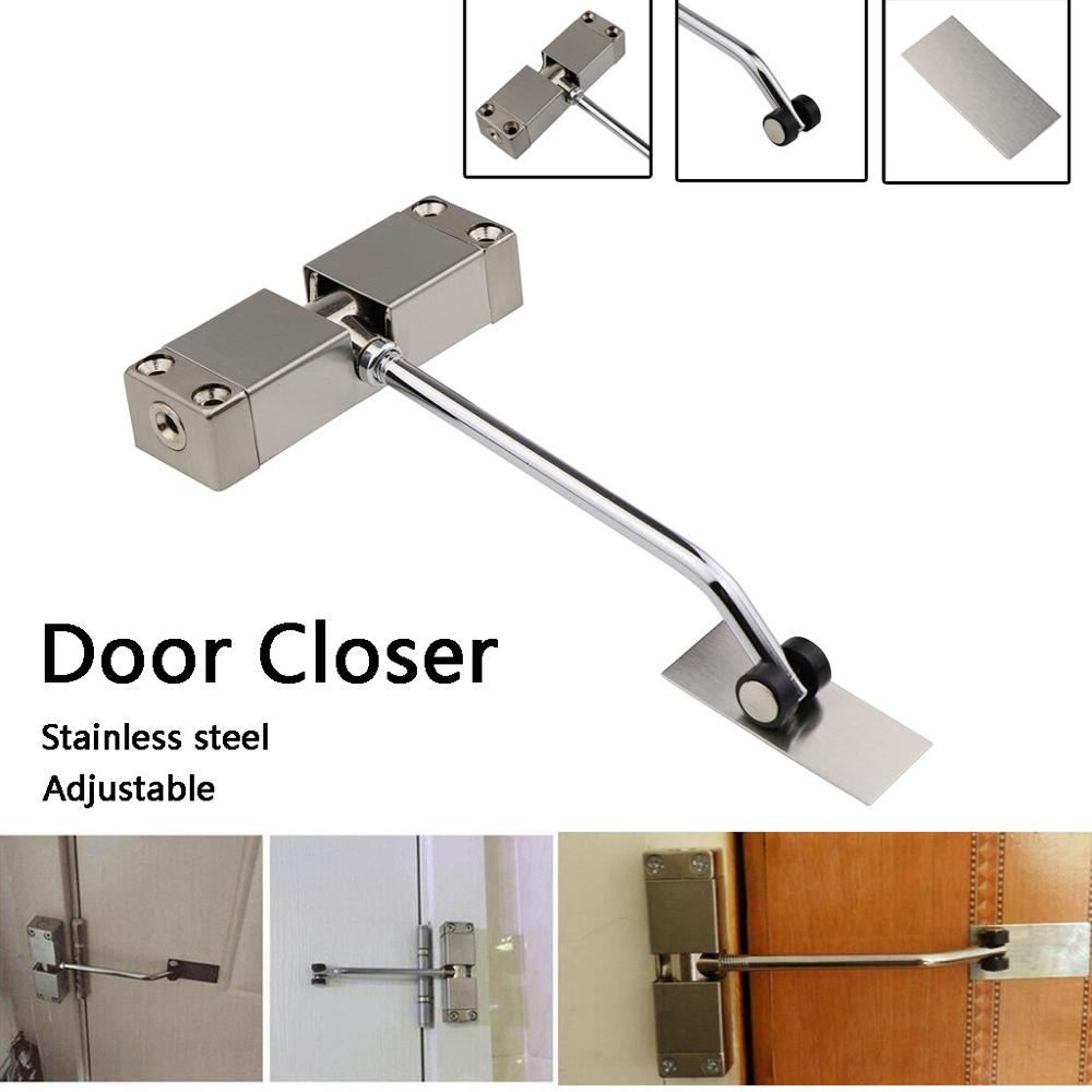 Spring Rated Steel Useful Mounted Closer Fire Hardware Door Automatic Adjustable Surface Strength Single Closing Door Stainless