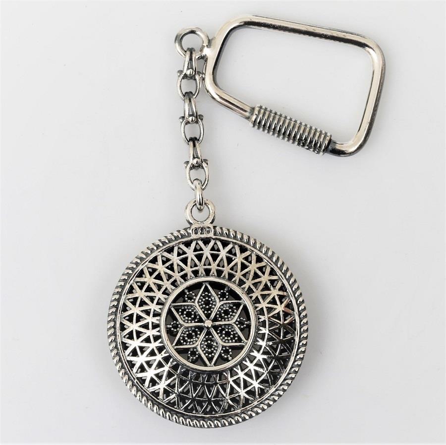 Draht Mesh Gemusterte Silber Keychain