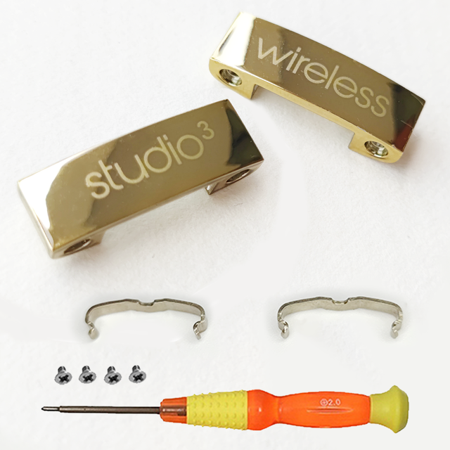 Compatibel Met Studio3 Scharnier Onderdelen Accessoires Voor Beat Studio 3 3.0 Vervanging Hoofdtelefoon Hoofdband Connector Reparatie Kit: Goud