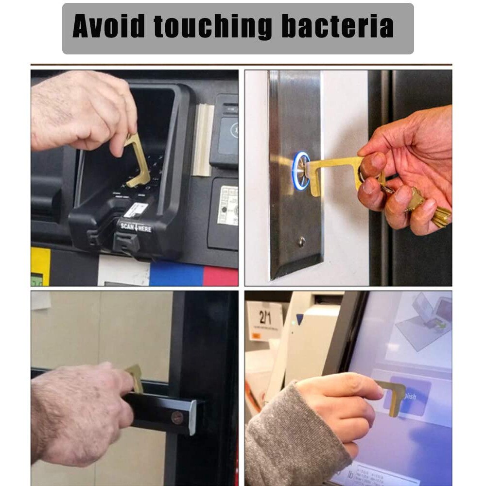 Hygiejne hånd messing nøglering isolering virus døråbning elevator nøglering