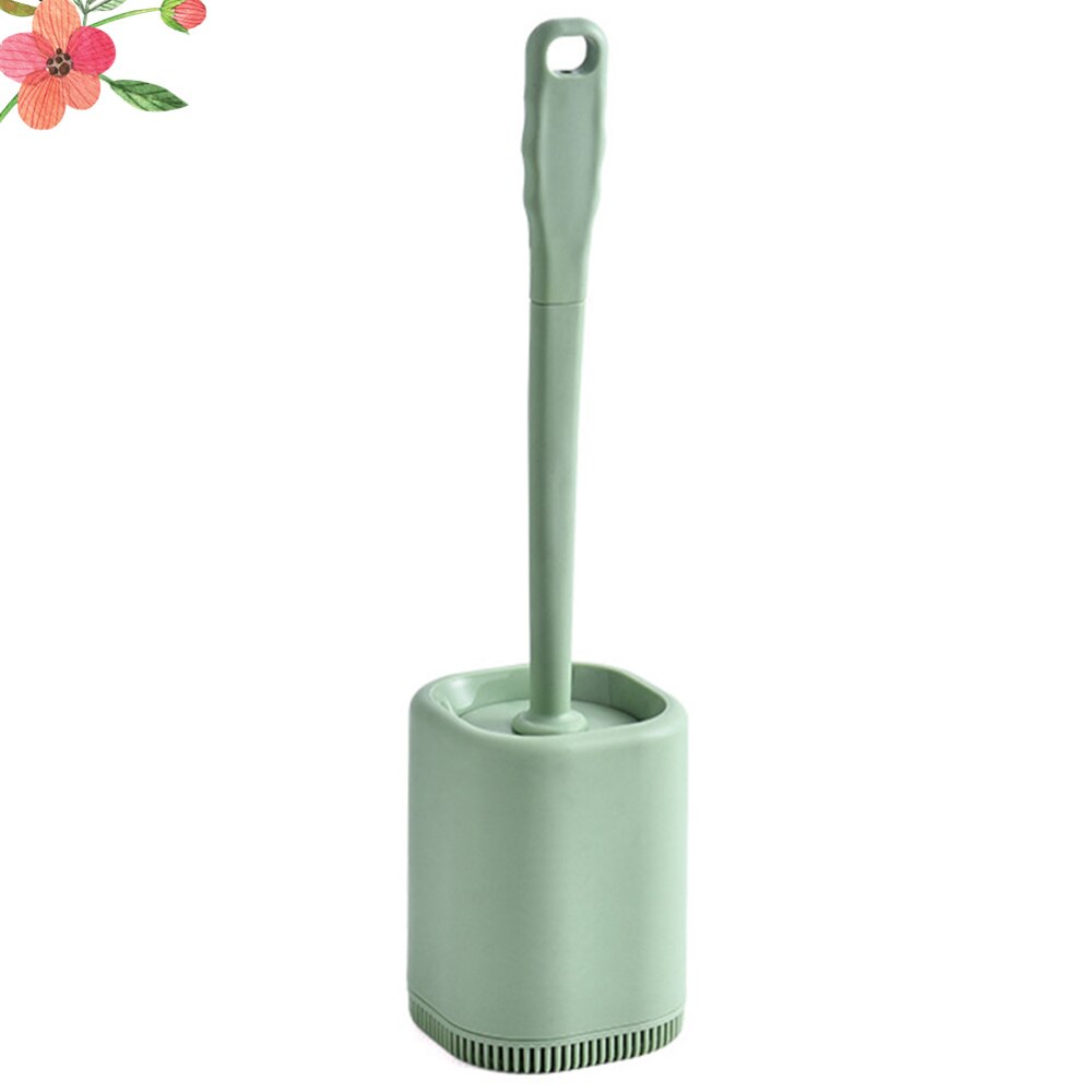 Long Handle Toilet Brush With Base Toilet Urinal Brush Home Bathroom Hotel Cleaning Accessories for Home Bathroom (White): Green