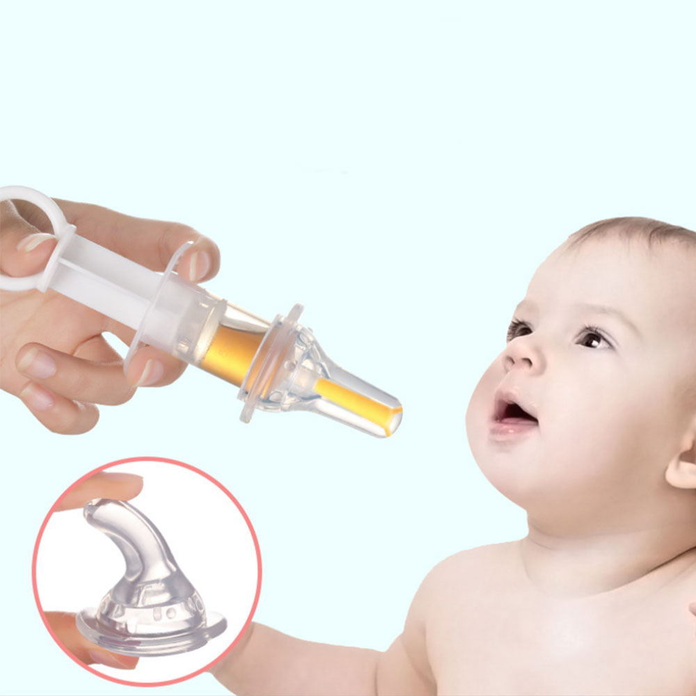 16.9*3.8Cm Baby Bpa-vrij Siliconen Vloeibare Geneeskunde Feeder Anti Verstikking Zachte Siliconen Dropper Bescherming Bebe mond