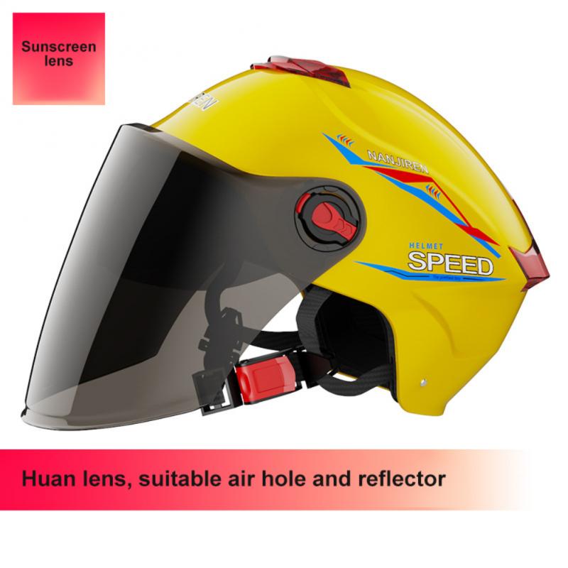 Helmet Electric Bicycle Universal Sun Protection Comfortable Four Seasons Universal Safety Half Helmet 4 Layers Of Protection: E2
