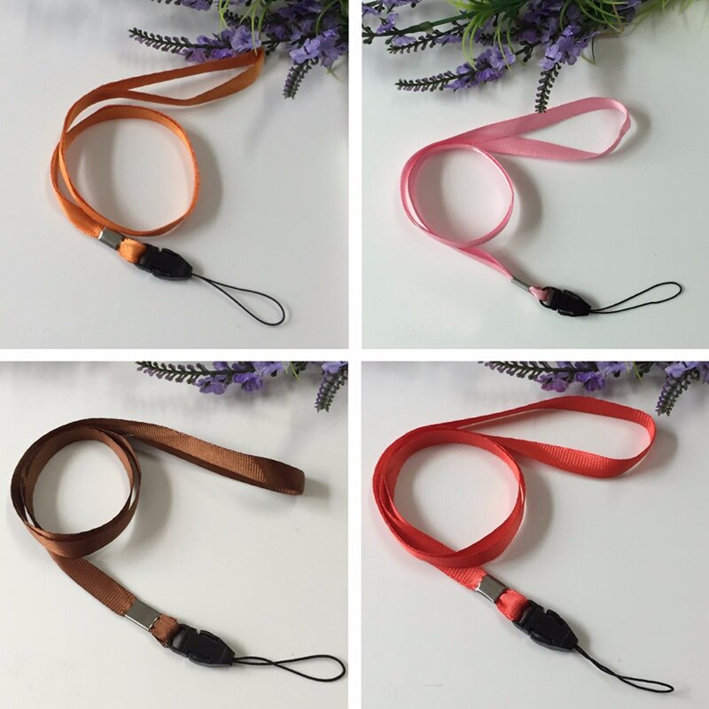 10 pcs/Lot couleur aléatoire lanières de téléphone portable sangle de cou pour téléphone ID carte de passe Badge Gym clé USB titulaire sangles corde