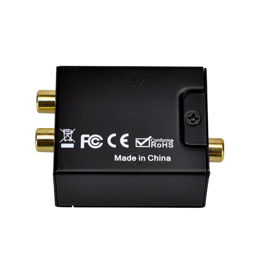 Digital til analog lydkonverter digital optisk koaksial koaksialkobling til analog rca l/r audio converter adapter forsterker