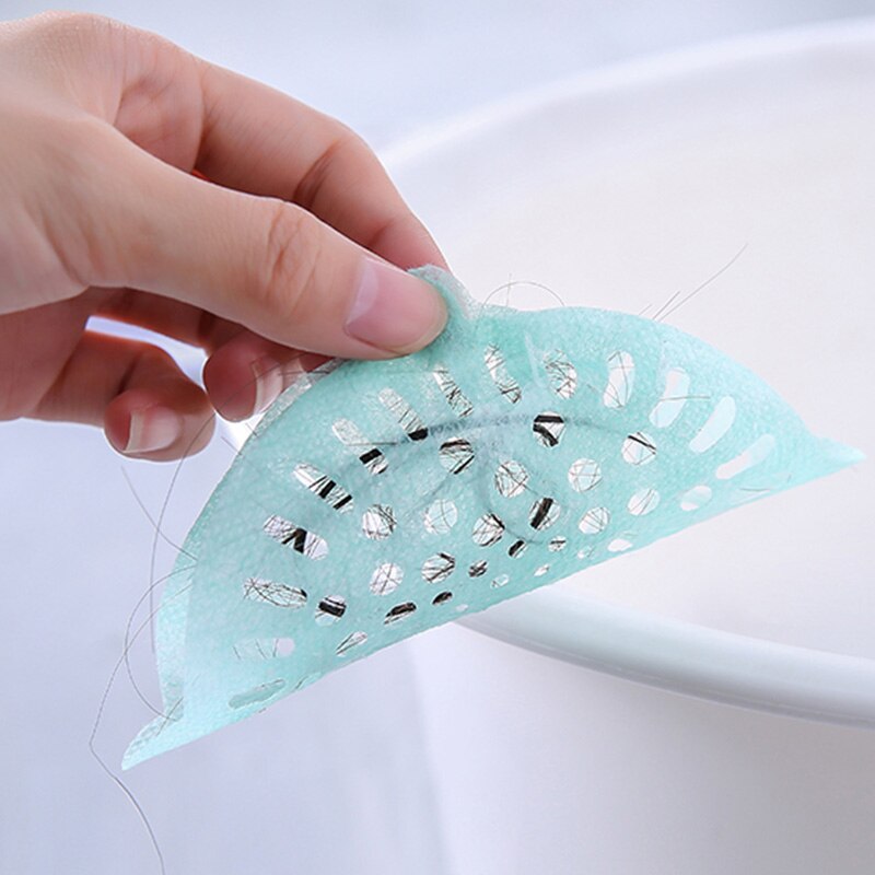 Filtro de agua desechable para desagüe de suelo no tejido, 10 Uds., filtro para el pelo, filtro para el pelo, JAN88