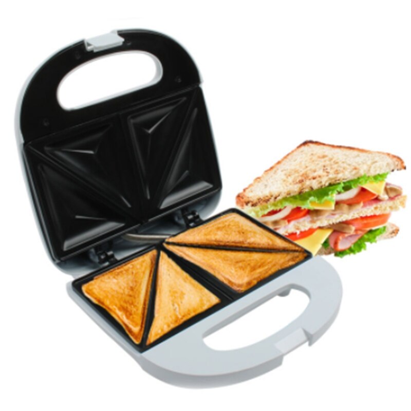 Elektrisk eu-stik æg sandwich maker mini grillning panini bageplader brødrister multifunktion non-stick morgenmad maskine: Default Title