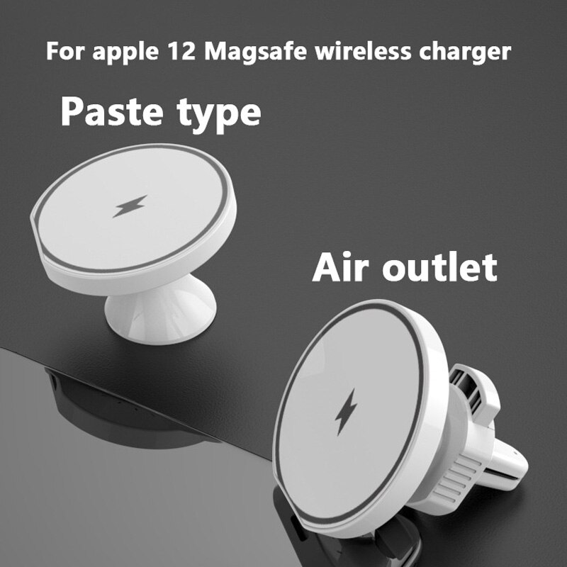 Voor Apple 12 Magsafe Autolader 15W Lijm Sucker Magnetische Snelle Draadloze Opladen Voor Iphone 12 Air Vent Mount telefoon Houder