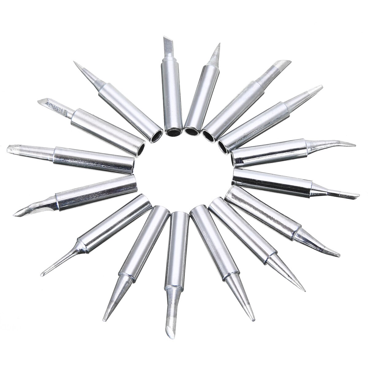 17pcs/Lot Silver Soldering Iron Tip 900M-T Lead-Free Solder Tips Standby Parts for HAKKO 936 Soldering Station