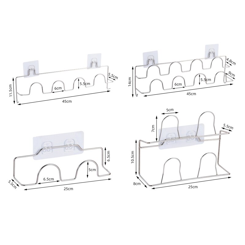 N1HF – porte-chaussures mural avec ventouses, support de rangement pour salon, organisateur de pantoufles suspendues