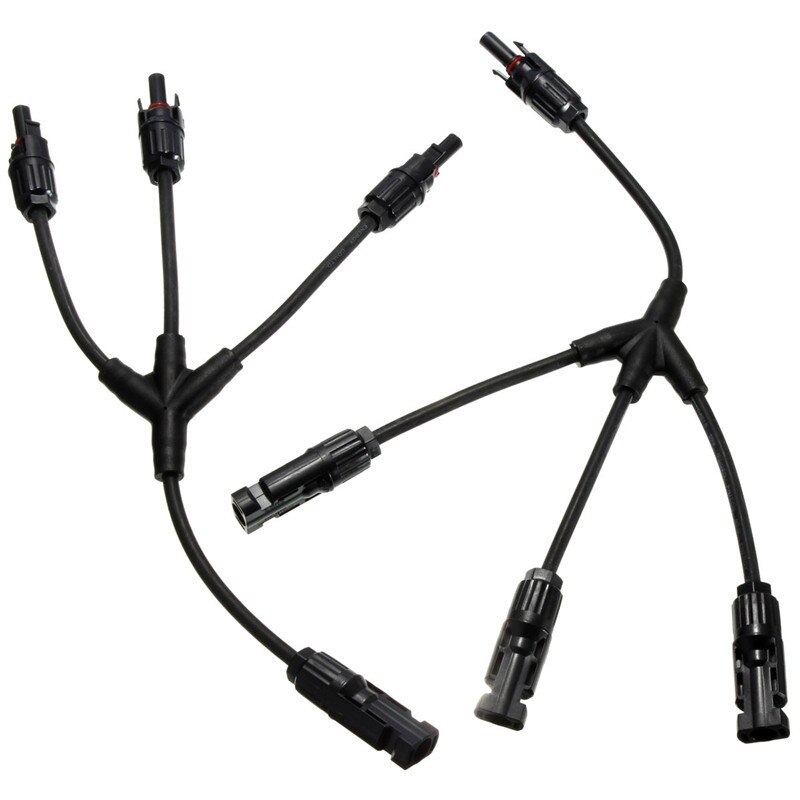 Solar PV Connector male and female Solar Panel Connectors 2T 3T 4T 5T 6T 2Y 3Y 4Y Multi T Y Branch PV Solar connector energy use: 3Y 1 Pair