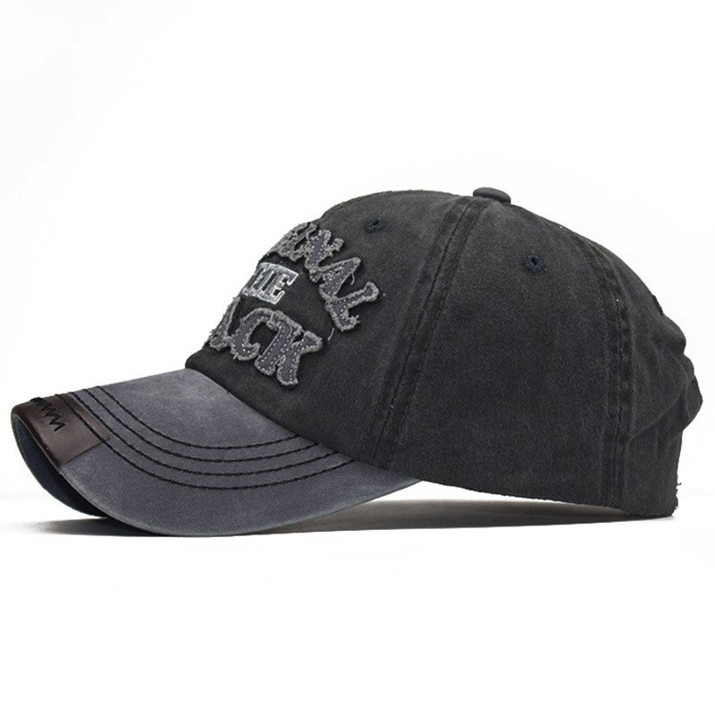 Verstelbare katoenen baseballpet voor heren, vintage snapback pet voor dames, streetwear, distressed, gescheurde hiphoppetten