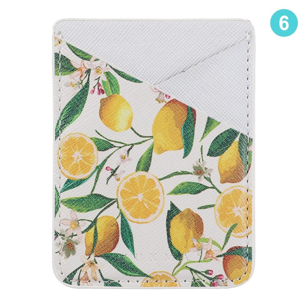 Pouch Cell Phone Storage Wallet Card Holder Universal Credit Card Adhesive Stick-on Back Pocket Sticker PU Leather: 6
