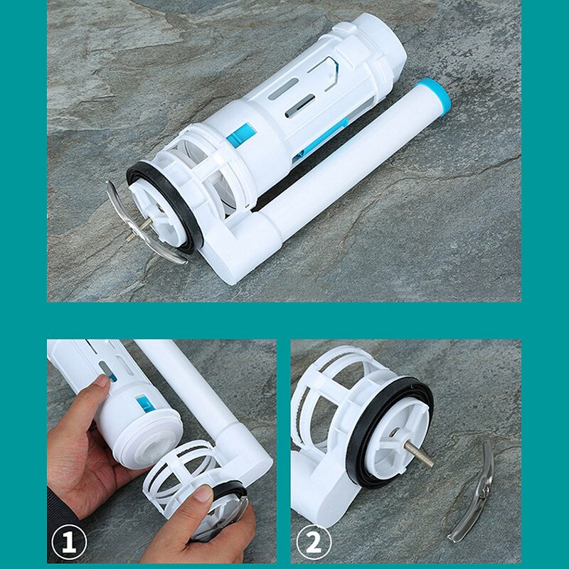 Toilet Drain Valve Suitable For All-in-one Toilet Filling Valve Round Double Push Button Water Tank Fittings Sets,FL21088