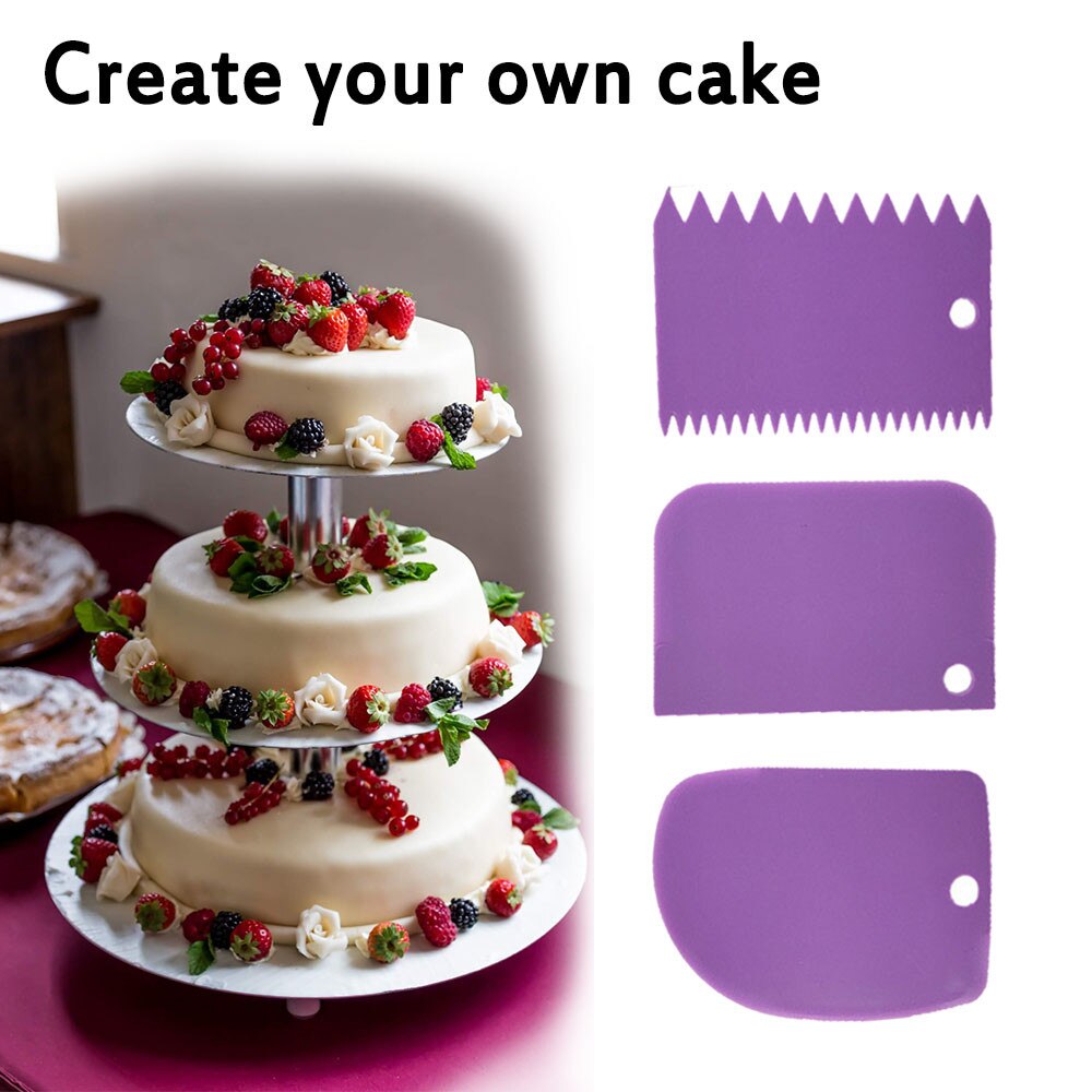 Taart Schraper Plastic Deeg Icing Fondant Schraper Bakken Tools Cake Decorating Keuken Молды Силиконовые