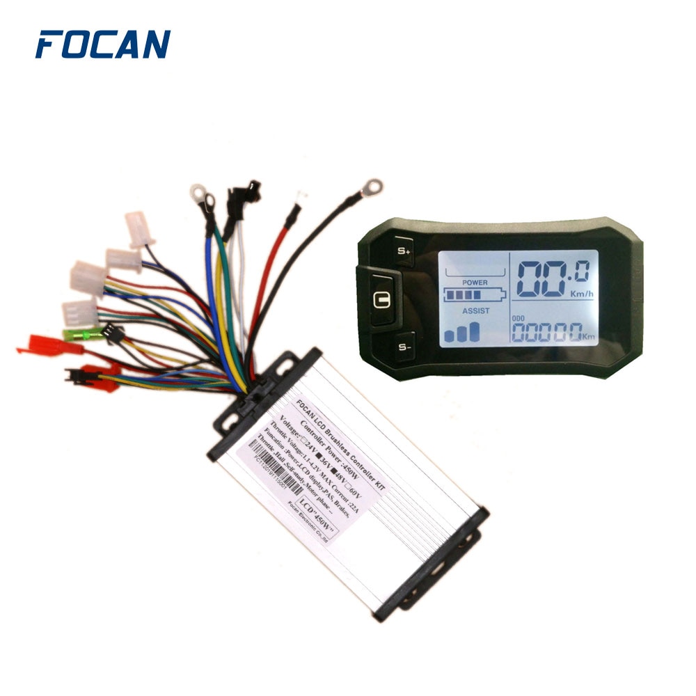 36/48V 450W 500W LCD Display Brushless Motor Controller Kit for Electric Bicycle Scooter Folding Bike Equipment