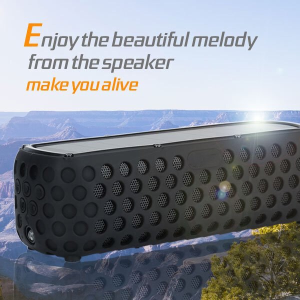 Portable Powerful Column Subwoofer Solar Environmental Protection Mini Speaker Wireless Led Light Outdoor