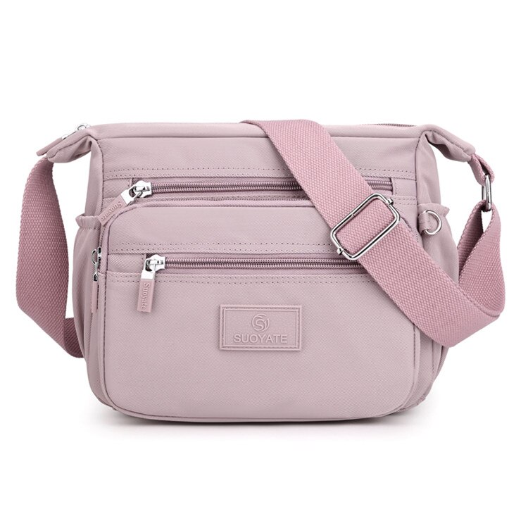 Heißer frauen Schulter tasche Weiblichen Crossbody-tasche Einfache Reise Handtasche Nylon wasserdicht lässig Damen Umhängetasche: hell Violett