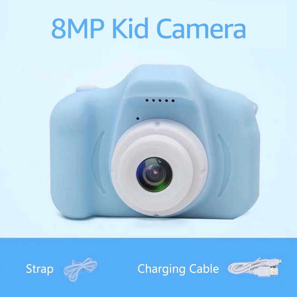 13MP Kids Digital Camera 1080P Children Video Camcorder Toy 2.0 Inches Screen Digital Camera for Girls and Boys Birthday: Blue 8MP