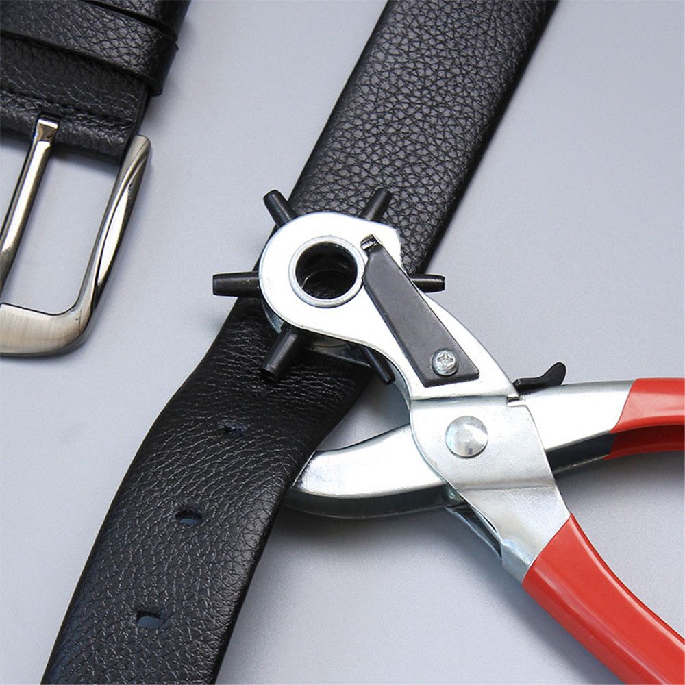 Hand Hole Punch Leather Belt Hole Sewing Puncher Revolve Tool Punch Plier Eyelet Sewing Machine Craft DIY Belt Hole Puncher Tool