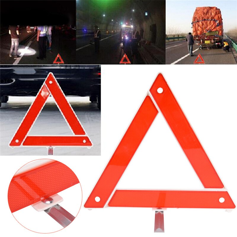 1pc reflekterende advarselsskilt sammenklappelig trekant bil fare fare