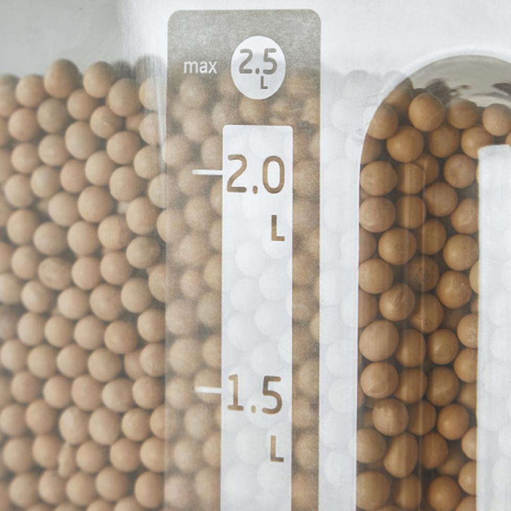 1PC Plastic Food Storage Box With Pour Lids Kitchen Cereals Storage Bottles Rice Beans Sealed Jar Dried Grains Tank1.8L / 2.5L