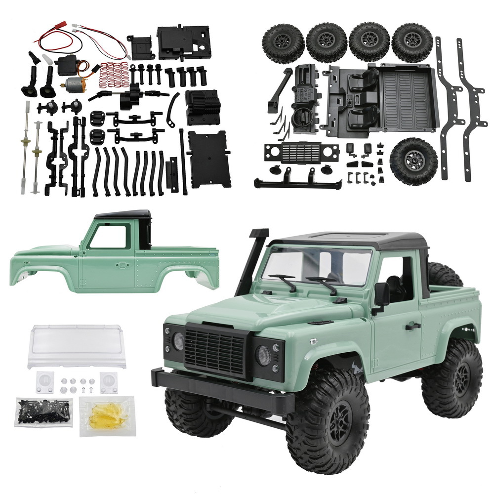 MN-91 1:12 RTR/KIT Version 2.4G RC Car Remote High Speed Off Road Truck Vehicle Toy RC Rock Crawler Buggy Climbing Car Boy Toys: MN-91 KIT Green