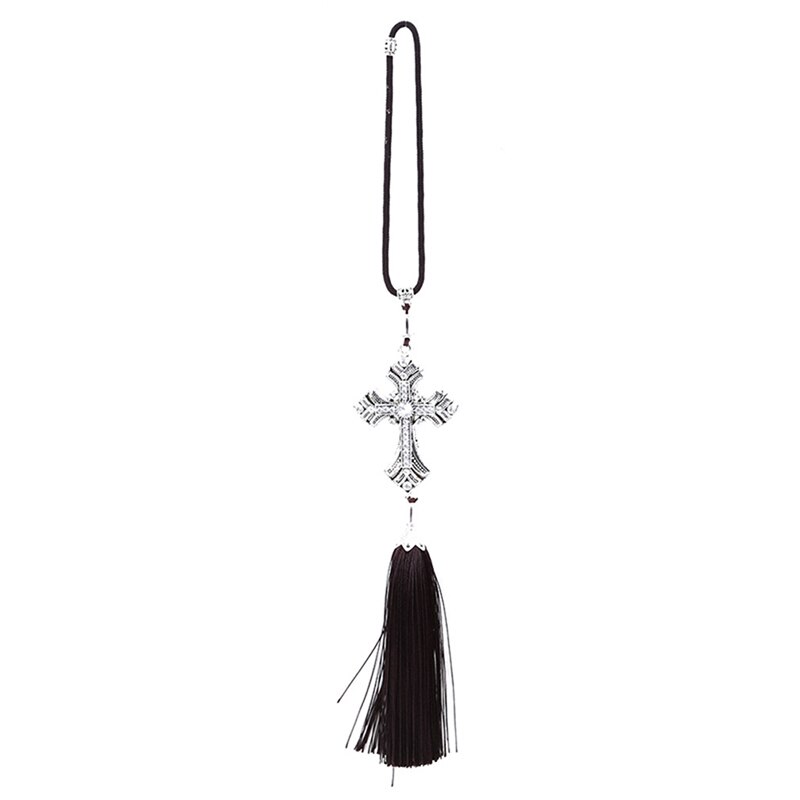 Pendentif de voiture en diamant en métal et cristal, croix de jésus, chrétien, rétroviseur, accessoires de style, décoration automobile