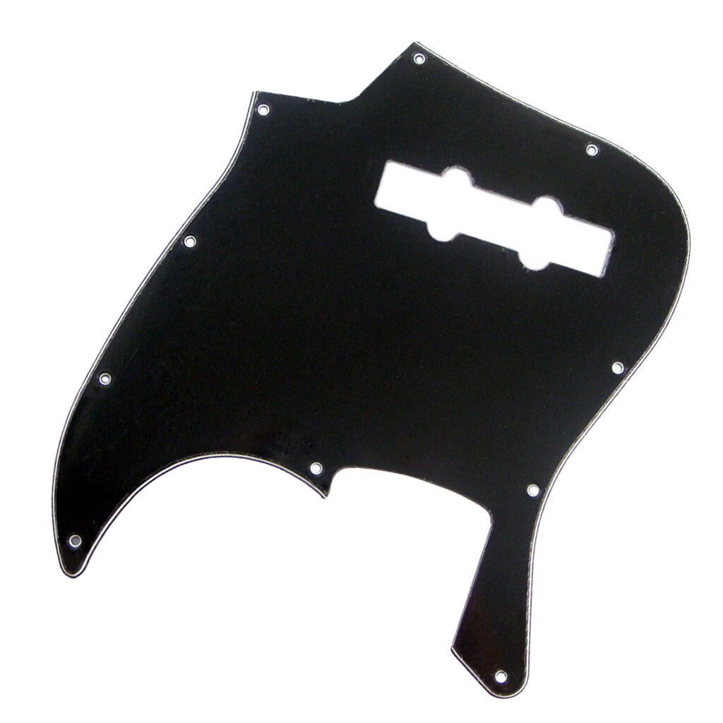 3Ply Jazz Bass Pick Guard Scratch Plate 10 Hole Replacements Parts Black