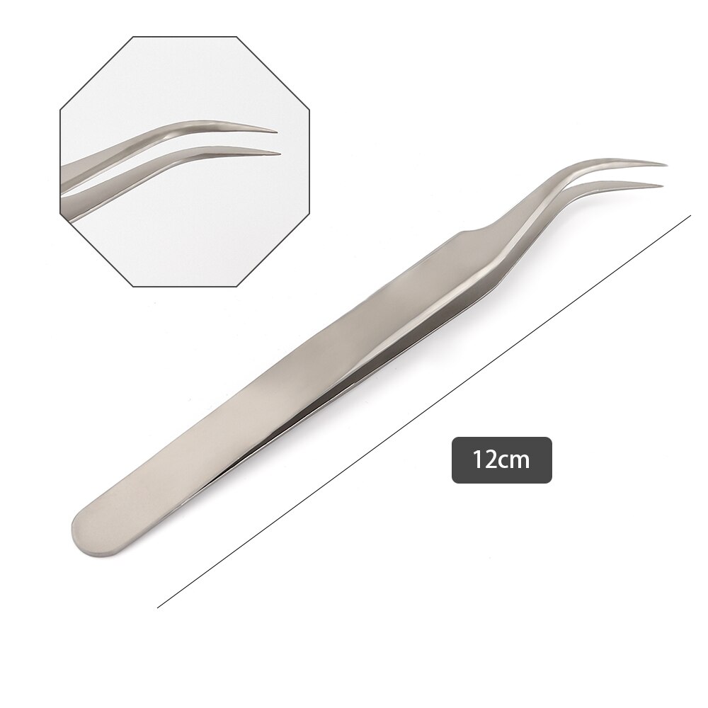 Eyelash Tweezer Tip Sharp Cell Tweezer Tip Angle Tweezer Blackhead Removal Tweezer Eyebrows False Eyelashe Tip Pointed Tweezer: Type 4