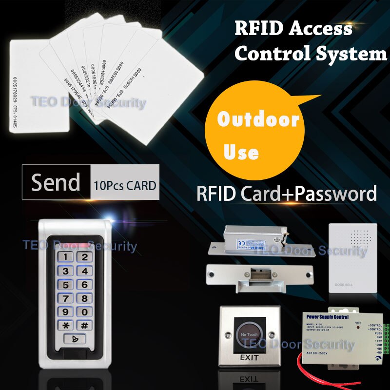 Entrance Guard System Access Controller Stainless Steel Strike Lock Access Control Small Size Switch Power Supply Gate Opener