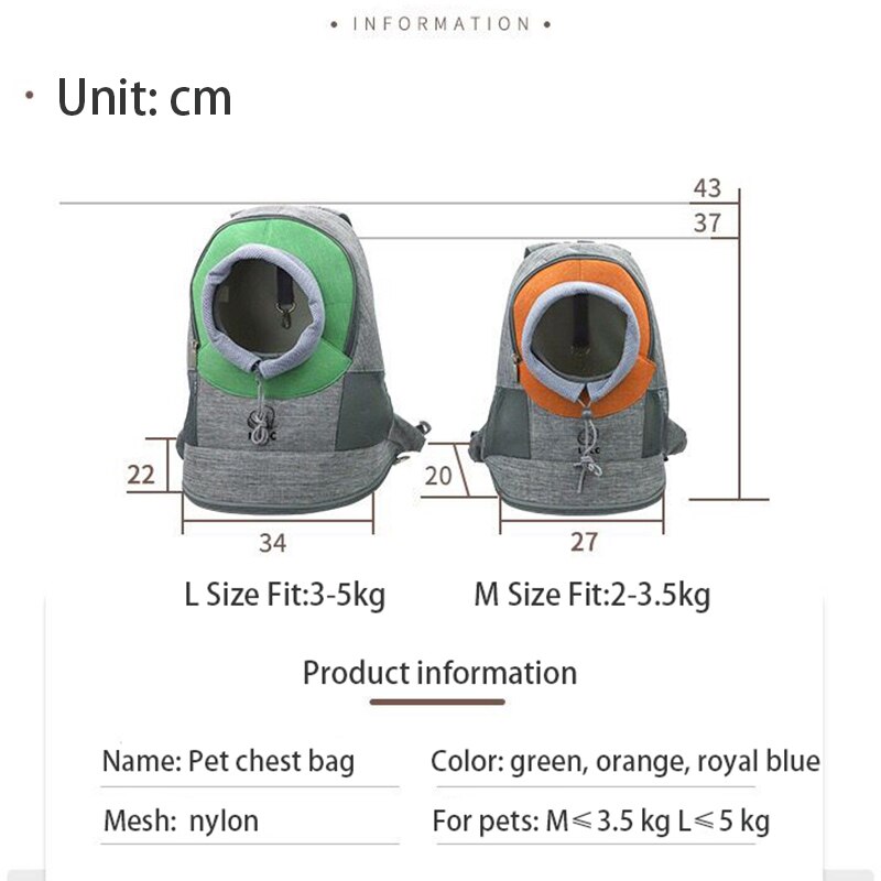 Sac à dos de transport pour chat, sacoche de voyage pour petits chiens, respirant, Portable en plein air, sacs à bandoulière pour animaux de compagnie, accessoires de poitrine