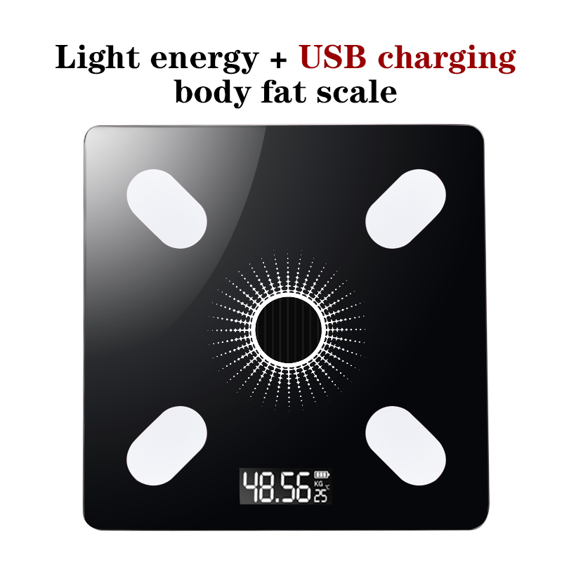 USB Chargeable Body Fat Scale Weight Scale Household Measuring Electronic Scale Fat Scale Accurate Body Scale Chinese Verison: black