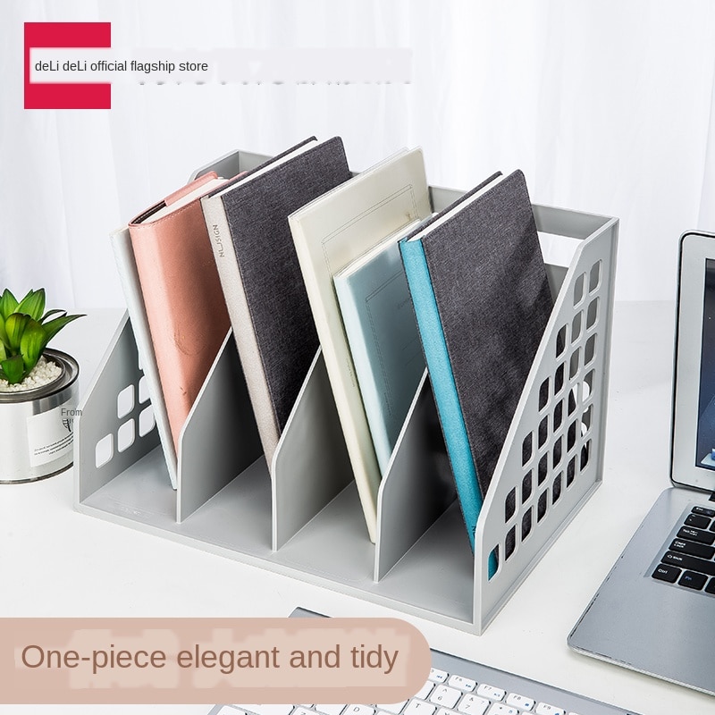 All-in-One File Box Triple Quadruple Documentation Storage Rack Desktop File Column Office Shelf Document Basket