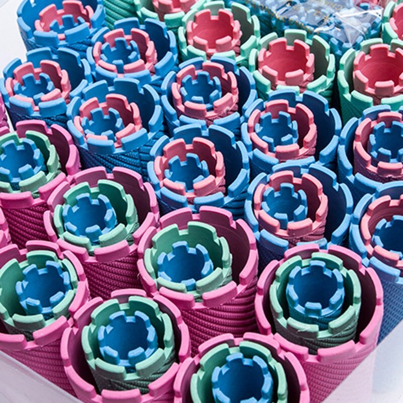 100pc/Set Hair Perm Rods Plastic Cold Permanent Curling Rollers Kit 10 Sizes Wave Fluffy Corn Hair Maker Salon Hair Styling Tool