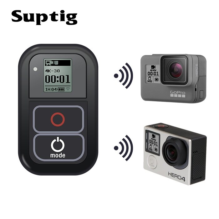 Control remoto WIFI Suptig resistente al agua para Gopro Hero 7 6 5 4 3 + 3 para Gopro 4/5 Session/Fusion Cámara accesorios deportivos