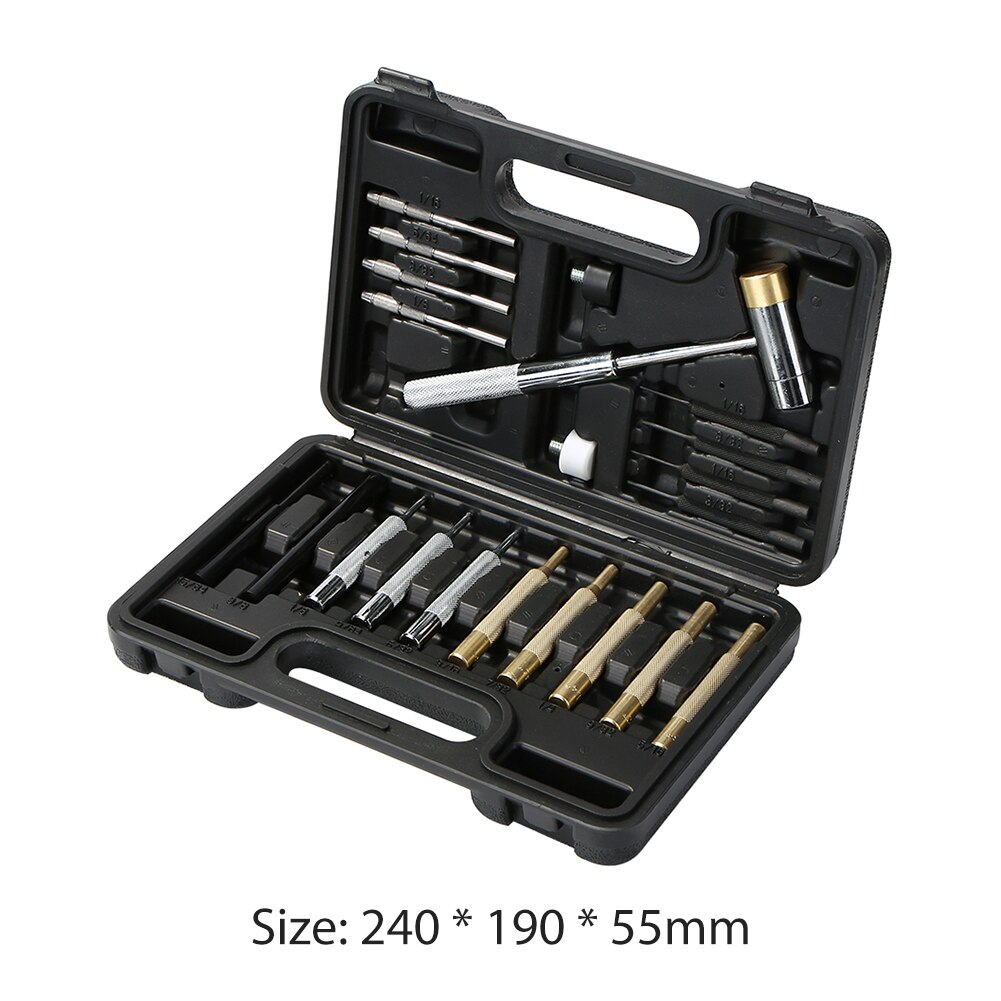 21pcs Hole Steel Pin Punch Set Maintenance Tool Kit Durable Stainless Steel Pro Tough Easily Carrying Lightweight Tool