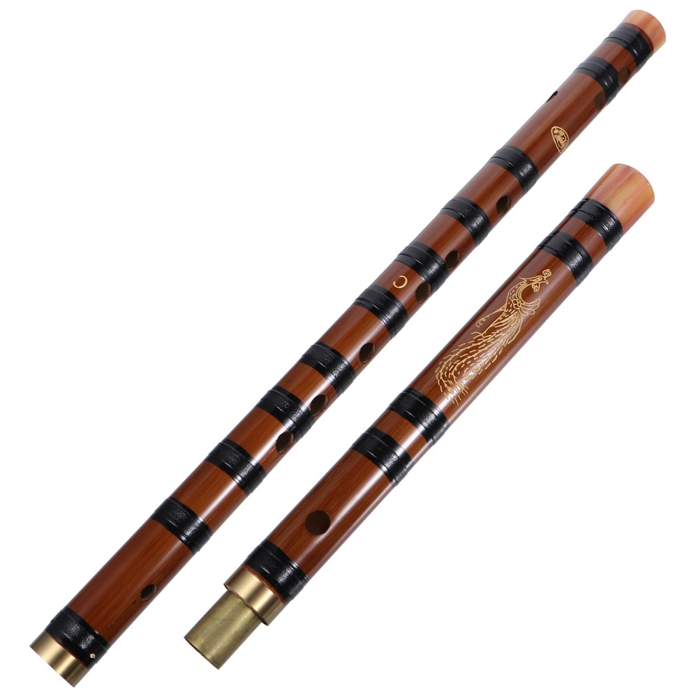 1 Set Bamboo Flute Detachable Flute Traditional Musical Instrument (Key)