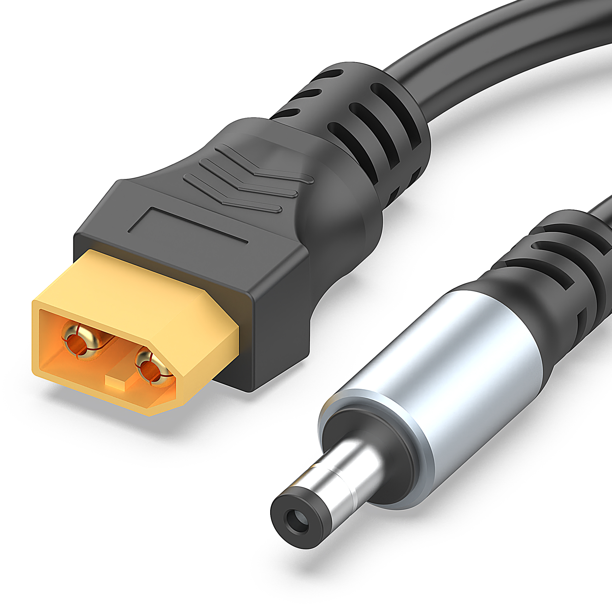 16AWG XT60 vrouwelijk naar DC5521 mannelijk voedingskabeladapter voor zonne-energiecentrale en laptops: Black / 1 meter