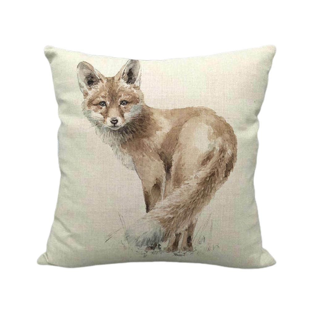 45 x 45cm siili kettu kani pöllö tyynynpäällinen sisustus eläinten tyynynpäällinen sohvalle tyynyliina tyynynpäälliset: Kettu