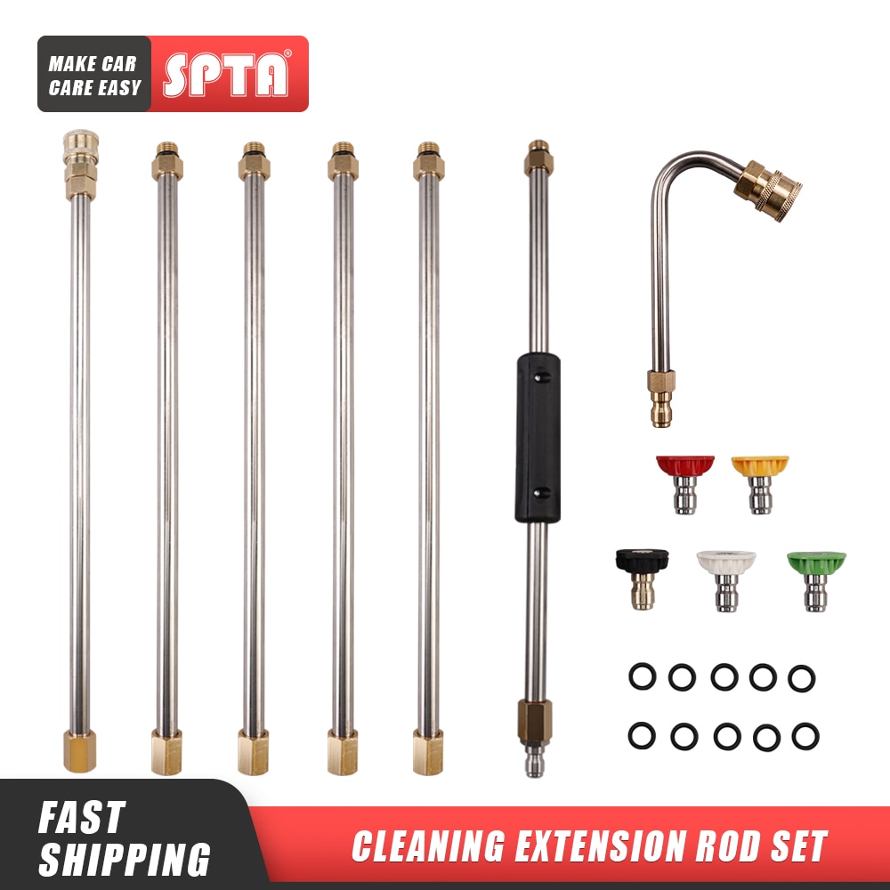 SPTA Pressure Washer Extension Wand Set Pressure Washing Extension Rod Electric Washing Tank Cleaning Tool