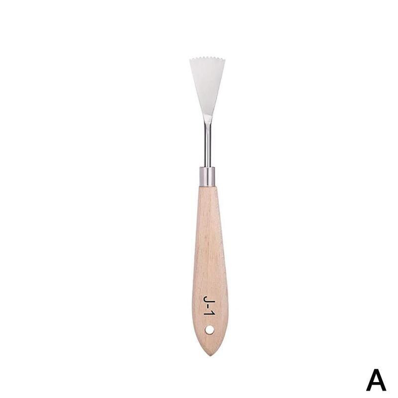 1Pcs Professionele Staal Olieverf Paletmes Verf Spatel Palet Tool Mengen Schraper Art Tool: A