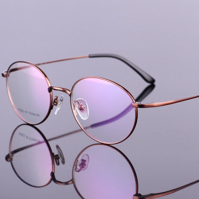 Monture De lunettes en titane pur, ovale, ronde, pour lunettes optiques, myopie, Prescription,