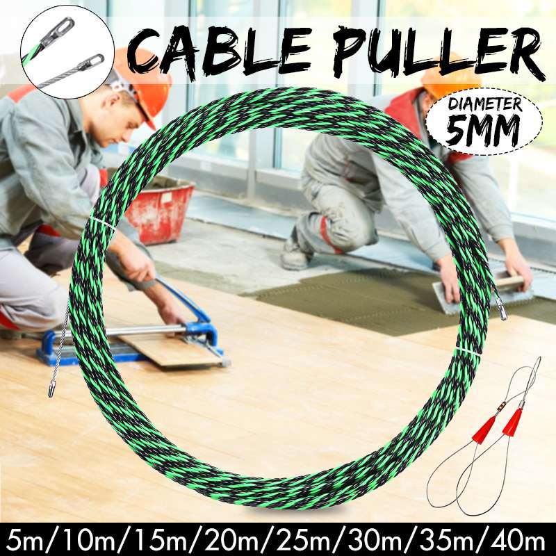 5mm Cable Puller Fish Tape Cable Fiberglass Fish Tape Reel Puller Fiberglass Metal Wall Wire Conduit