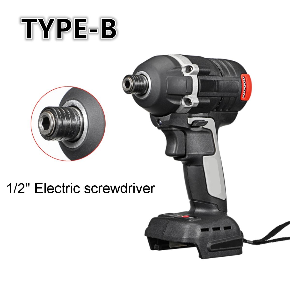 Llave eléctrica de impacto sin escobillas para batería Makita DTW285Z, herramienta eléctrica de 18V, 800Nm, recargable, 1/2 enchufes, inalámbrica: Type B