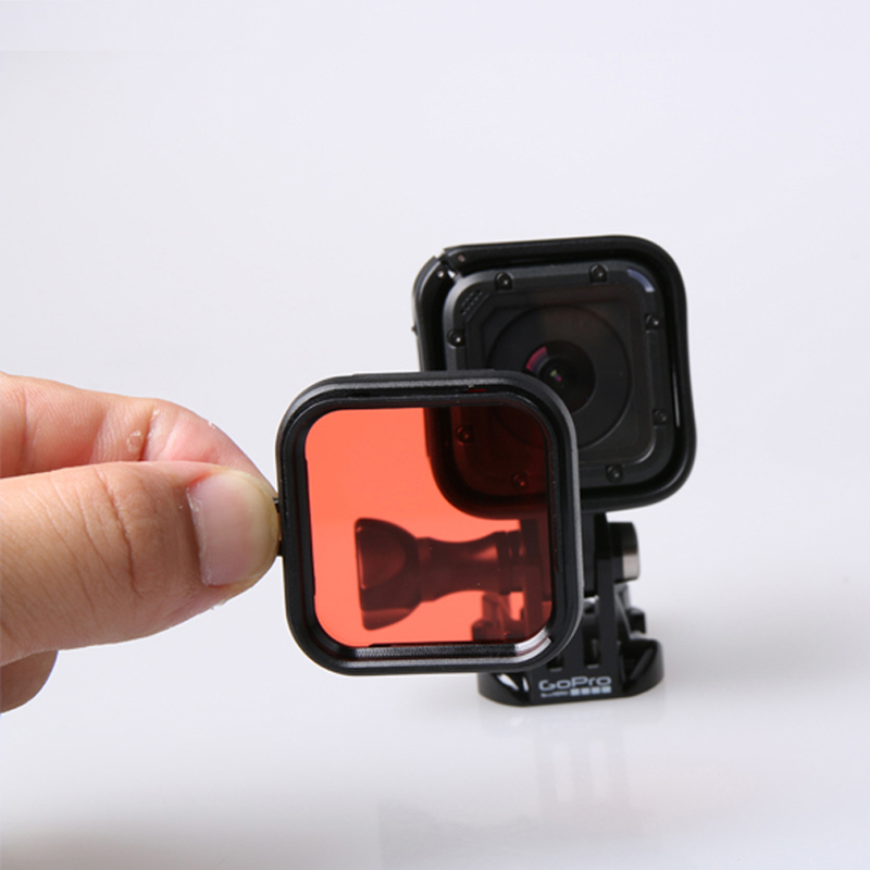 Filtro de lentes para cámara go pro hero 5 session Hero 4, filtro uv de buceo para Gopro HERO 4 s /5s, accesorios de cámara de 4S, 3 uds.