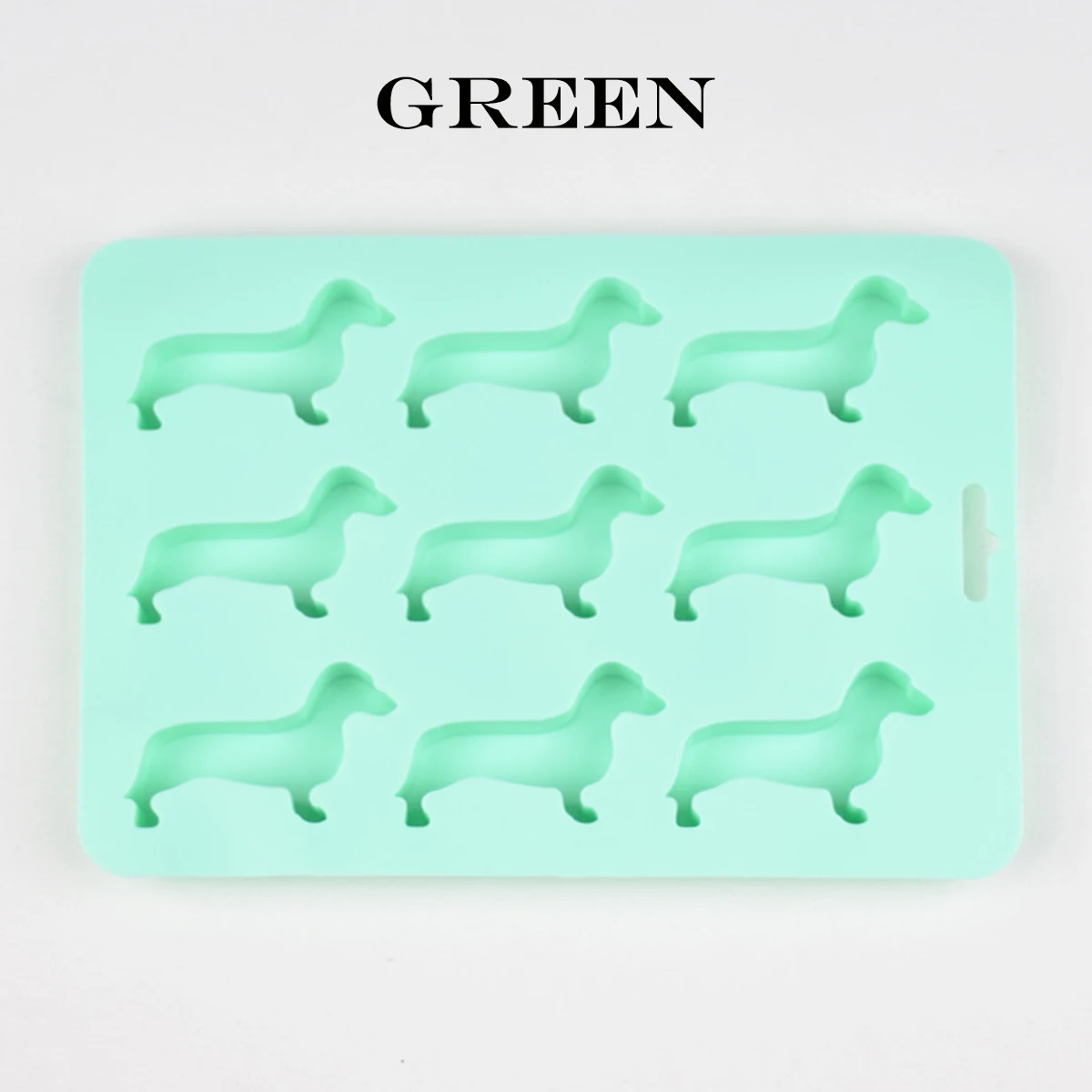 Silicone Dachshund Puppy Shaped Ice Cube Chocolate Cookie Mold DIY Home Ice Tray Kitchen Tools silicone mold gadgets: GRAY